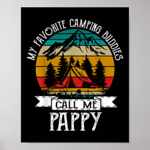 Pappy Camper Mijn favoriete kampeer maatjes noemen Poster