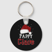 Pappy Claus Christmas Red Plaid Pajama Family Matc Sleutelhanger (Voorkant)