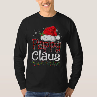 Pappy Claus Kerstman Hoed Rood Geruit Buffalo Kers T-shirt