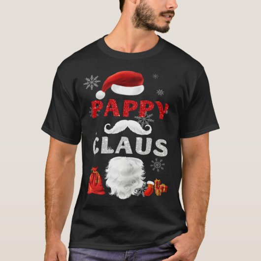 Pappy Claus Matching Family Christmas Santa T-shirt (Voorkant)