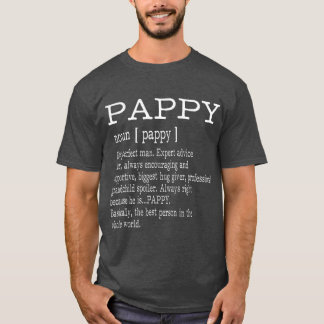 Pappy Definition Grandpa Fathers Day Gifts Mannen T-shirt