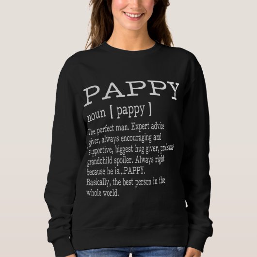 Pappy Definition Grandpa Vaderdag Gifts - Mannen Trui (Voorkant)