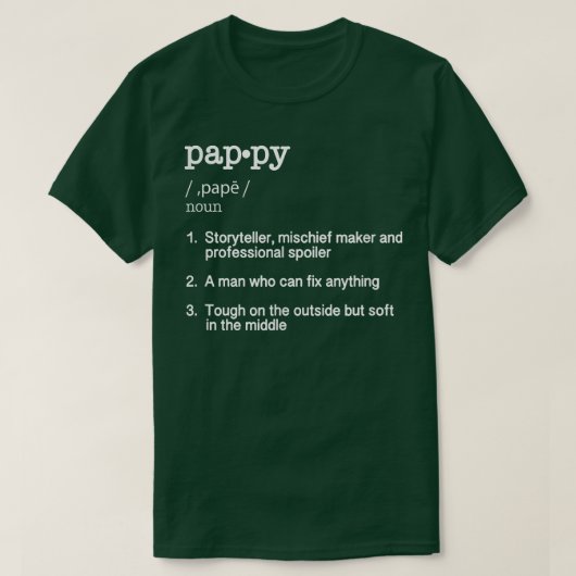 Pappy Definition T Funny Vaderdag Gift T-shirt (Design voorkant)