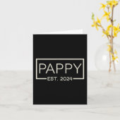 Pappy Est 2024 New Dad Father's Day Men Cket  Kaart (Gele Bloem)