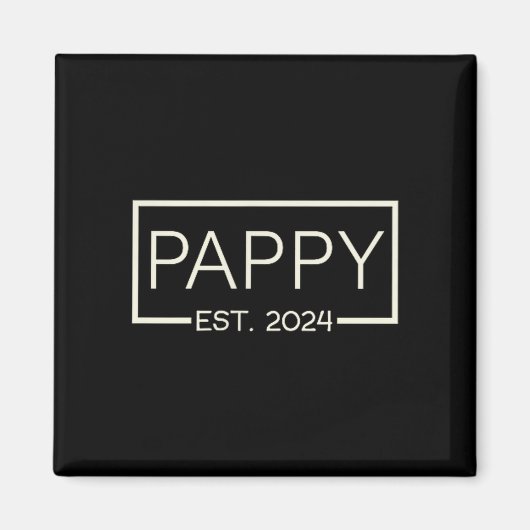 Pappy Est 2024 New Dad Father's Day Men Cket  Magneet (Voorkant)