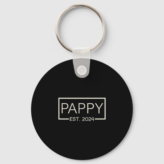 Pappy Est 2024 New Dad Father's Day Men Cket  Sleutelhanger (Voorkant)