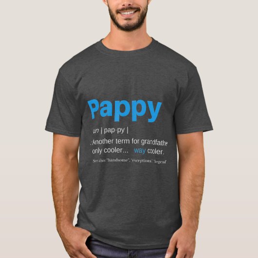 Pappy Gifts Grandpa Fathers Day Definition T-shirt (Voorkant)