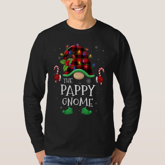 Pappy Gnome Buffalo Plaid Matching Family Christma T-shirt (Voorkant)