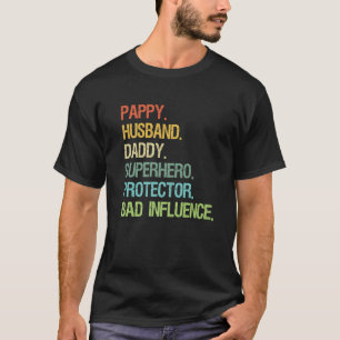 Pappy Husband Daddy Superhero Protector DAD Premiu T-shirt