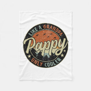 Pappy Like A Grandpa Only Cooler Vintage Retro Fat Fleece Deken