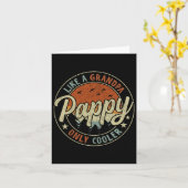 Pappy Like A Grandpa Only Cooler Vintage Retro Fat Kaart (Gele Bloem)