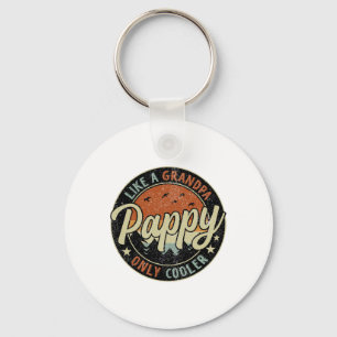 Pappy Like A Grandpa Only Cooler Vintage Retro Fat Sleutelhanger