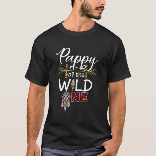 Pappy of the Wild One Funny 1st Birthday first thi T-shirt (Voorkant)