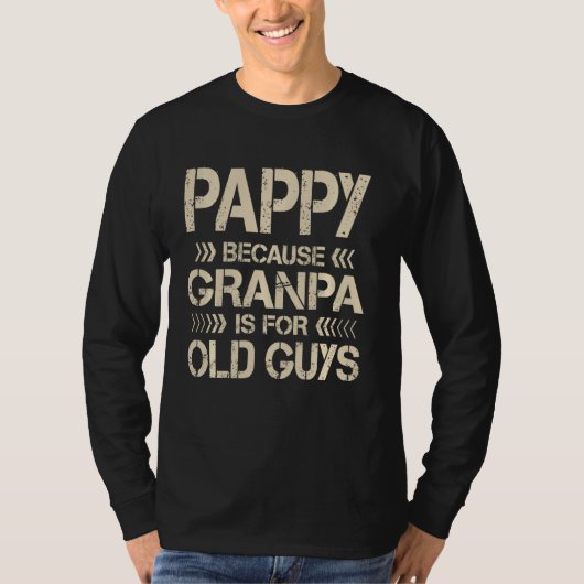 Pappy omdat opa voor oude jongens is.. grappige va t-shirt (Voorkant)