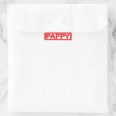 Pappy Stamp Ronde Sticker (Tas)