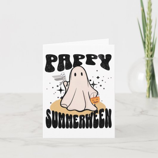 Pappy Summerween van verpleegster Halloween Ghost  Kaart (Voorkant)