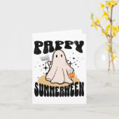 Pappy Summerween van verpleegster Halloween Ghost  Kaart (Gele Bloem)