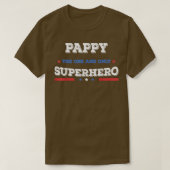 Pappy Superdad superheld superdad helster T-shirt (Design voorkant)