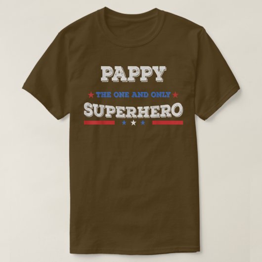 Pappy Superdad superheld superdad helster T-shirt (Design voorkant)