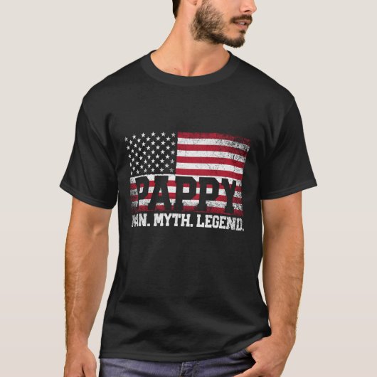 Pappy The Man Myth Legend American Flag Vader's D T-shirt (Voorkant)