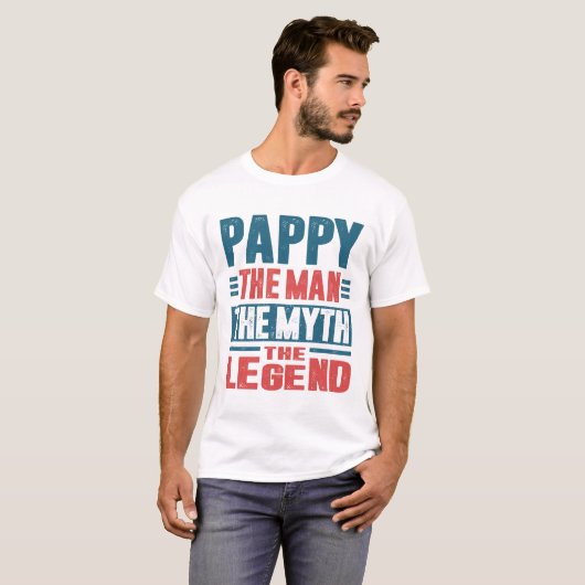 Pappy the Man the Myth T-shirt (Voorkant volledig)