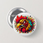 "Pappy the Spirited Rooster" Button (Voorkant /achterkant)
