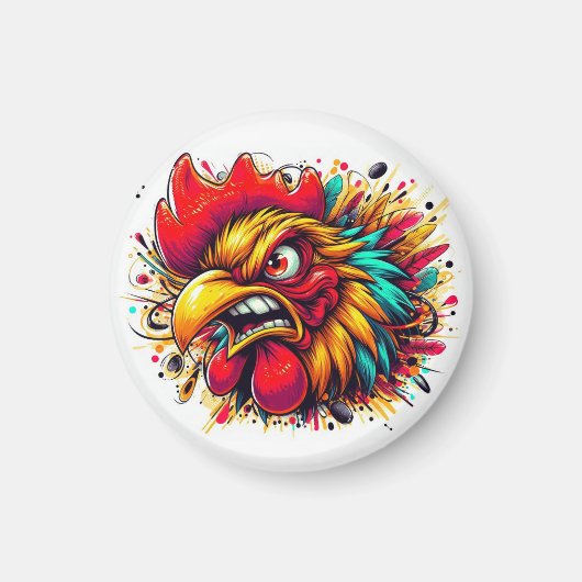 Pappy the Spirited Rooster Magnet (Voorkant)