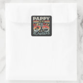 Pappy van de verjaardag Cruiser Vakantie Vierkante Sticker (Tas)