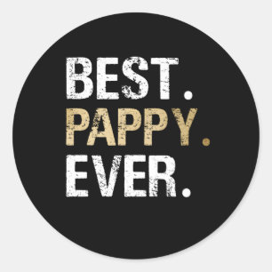 Pappy van kleindochter kleinzoon beste pappy ooit ronde sticker