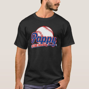 Pappy van Rookie van het jaar 1e verjaardag honkba T-shirt
