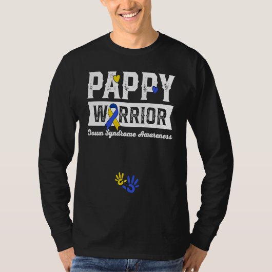 Pappy Warrior Down Syndrome Awareness Family T-shirt (Voorkant)
