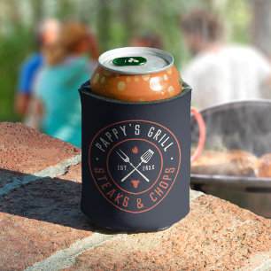 Pappy's Grill-persoonlijk jaar ingesteld Blikjeskoeler