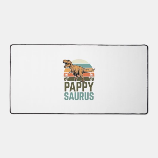 Pappysaurus Grappige Dinosaur Vintage Zonsondergan Bureaumat (Voorkant)