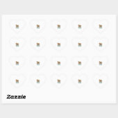 Pappysaurus Grappige Dinosaur Vintage Zonsondergan Hart Sticker (Vel)