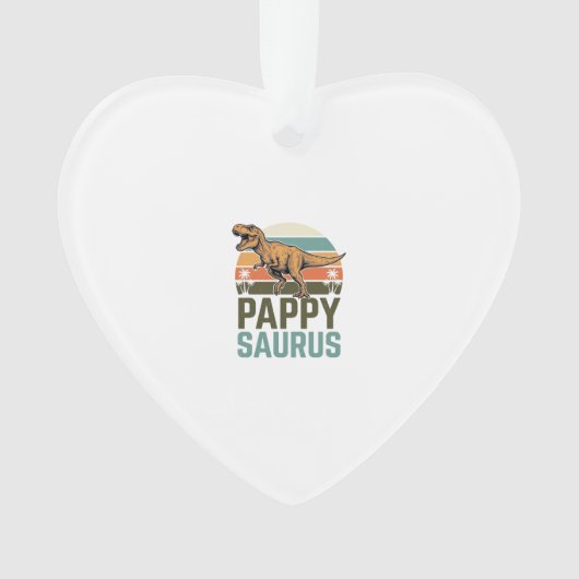 Pappysaurus Grappige Dinosaur Vintage Zonsondergan Ornament (voorkant)