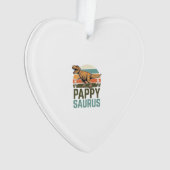 Pappysaurus Grappige Dinosaur Vintage Zonsondergan Ornament (voorkant)