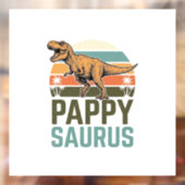 Pappysaurus Grappige Dinosaur Vintage Zonsondergan Raamsticker (Vel 2)