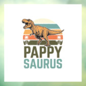 Pappysaurus Grappige Dinosaur Vintage Zonsondergan Raamsticker (Vel 3)