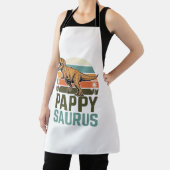 Pappysaurus Grappige Dinosaur Vintage Zonsondergan Schort (Insitu)
