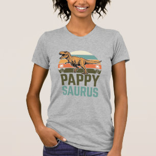 Pappysaurus Grappige Dinosaur Vintage Zonsondergan T-shirt