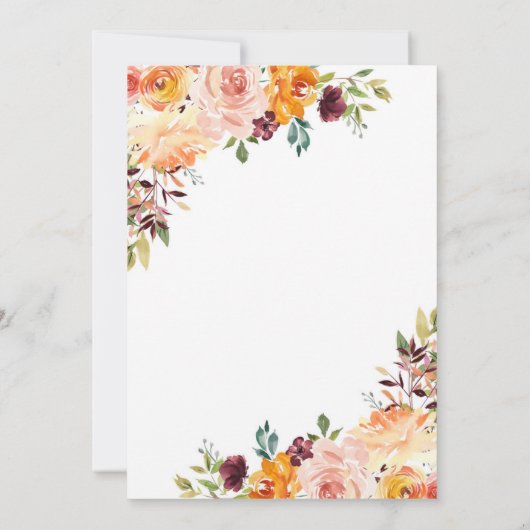 Paprika Bloemen Baby in Bloom Baby shower Kaart (Achterkant)