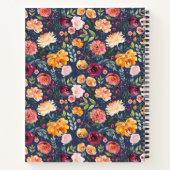 Paprika Bourgondië Bloem Bruiloft Receptenboek Notitieboek (Achterkant)