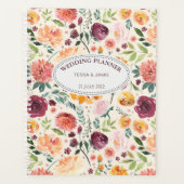 Paprika Burgundy Floral Personalized Planner (Voorkant)