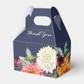 Paprika Burgundy Floral Wedding Favor Box Bedankdoosjes (Achterkant)