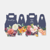 Paprika Burgundy Floral Wedding Favor Box Bedankdoosjes (Uitgevouwen)