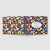 Paprika Burgundy Floral Wedding Guest Book Gastenboek (Volledig)