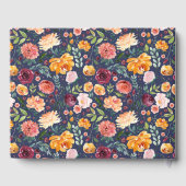 Paprika Burgundy Floral Wedding Guest Book Gastenboek (Achterkant)