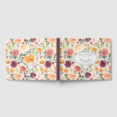 Paprika Burgundy Floral Wedding Guest Book Gastenboek (Volledig)