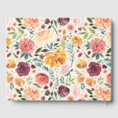 Paprika Burgundy Floral Wedding Guest Book Gastenboek (Achterkant)