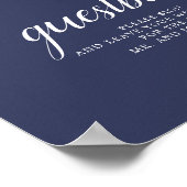 Paprika Burgundy Floral Wedding Guestbook Poster (Hoek)